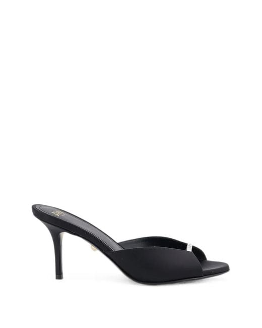 ALEVI Black Luana Rhinestone-Embellished Sandals