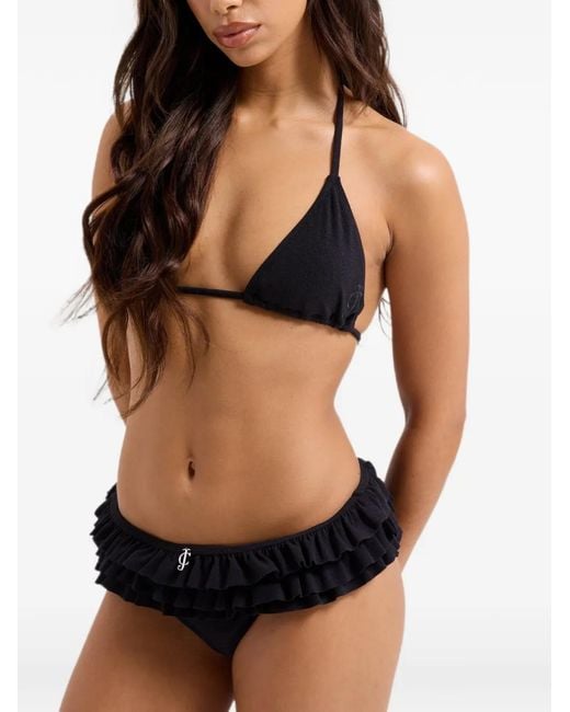 Juicy Couture White Bikini En Éponge À Volants