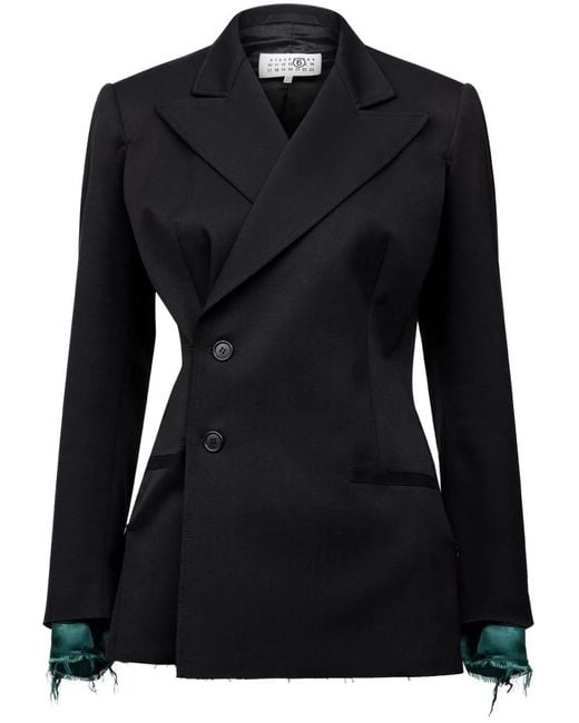 MM6 by Maison Margiela Black Blazer With Patch