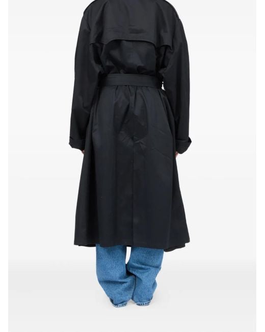 MM6 by Maison Margiela Black Cotton Raincoat
