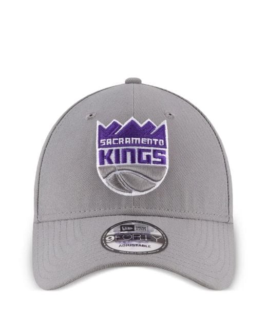 KTZ Gray 9Forty Sacramento Kings The League Adjustable Hat for men