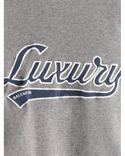 Balenciaga Gray Luxury-Script T-Shirt