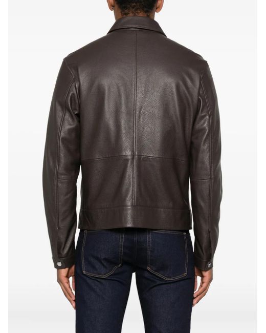 Boss Black Leather Jacket for men