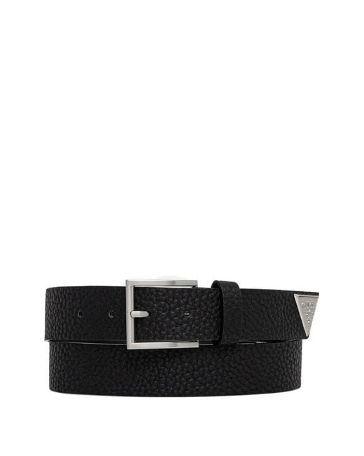 Guess Black Textured Belt for men
