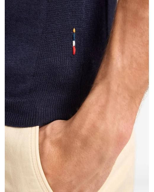 Orlebar Brown Burnham Poloshirt Van Katoenblend in het Blue voor heren