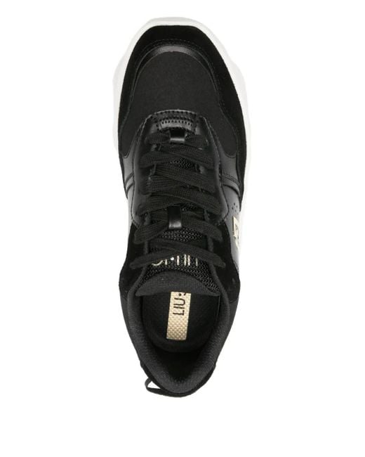 Liu Jo Chunky Sneakers Met Logodetail in het Black