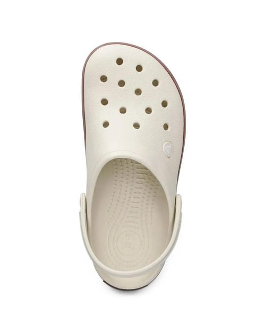 CROCSTM White Crocband Perforated Logo-Patch Clogs