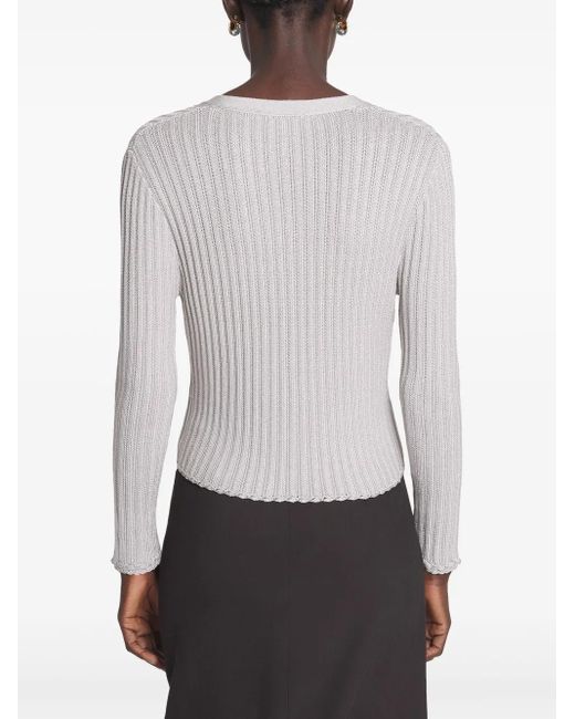 Lanvin Vネック カーディガン Gray