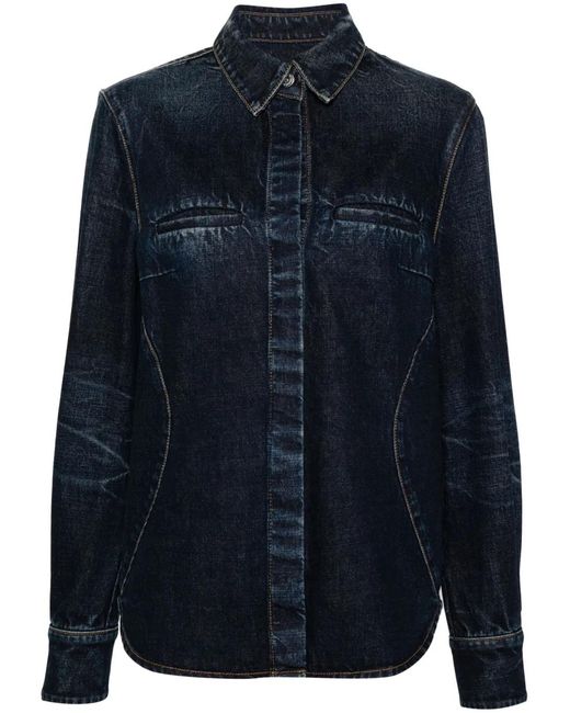 Ferragamo Denim Overhemd in het Blue