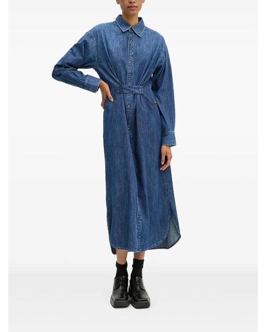 G-Star Denim Midi-Blousejurk in het Blue