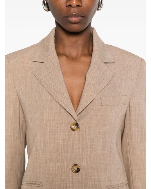 Liu Jo Natural Button-Up Blazer