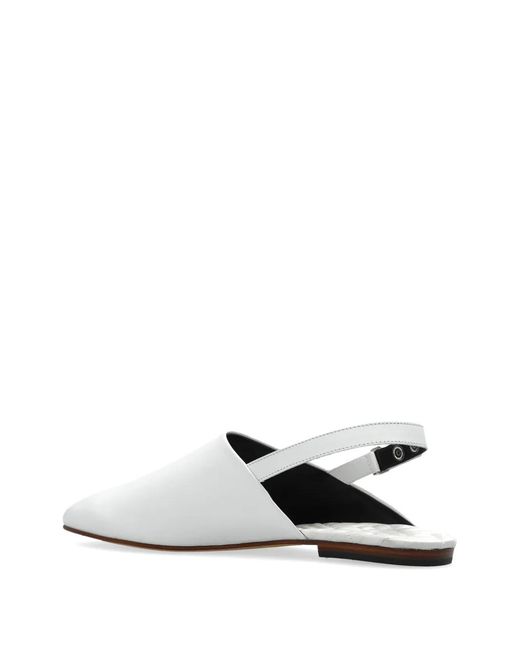 KENZO White Kali Slingback Mules