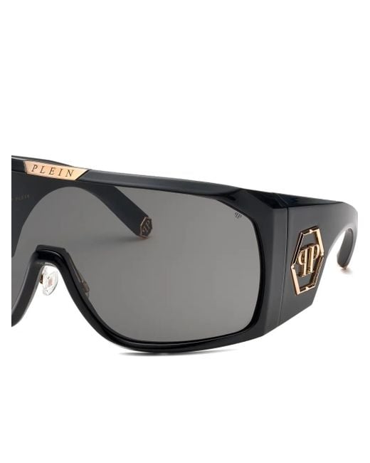 Philipp Plein Gray Oversized Sunglasses for men