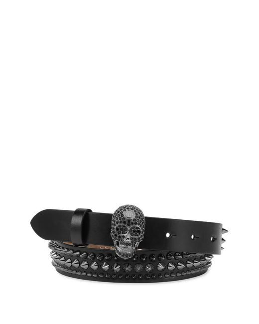 Philipp Plein White Skull Belt