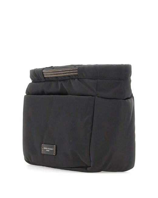 Gianni Chiarini Black Bagsinbag Leather-Trim Clutch Bag