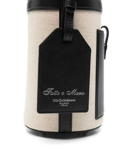 Dolce & Gabbana Black Canvas Messenger Bag for men