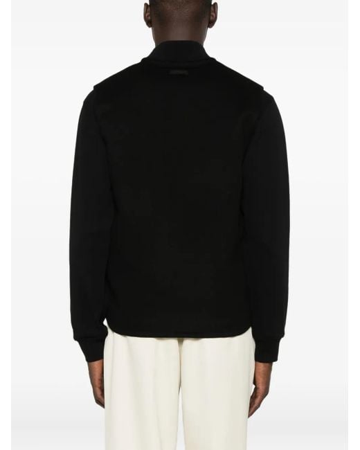Lardini Black Zip-Front Gilet for men