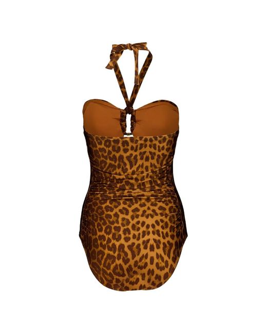 Zimmermann Brown Mahon Bamboo-Link Swimsuit