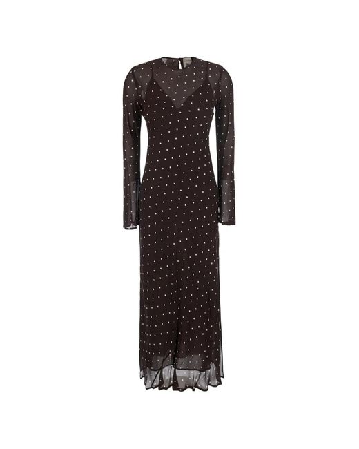 Semicouture Black Polka-Dot Dress