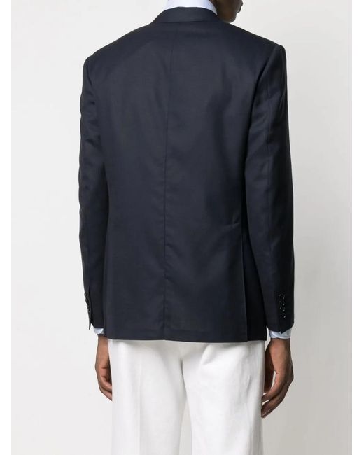Canali Blue Single-Breasted Blazer for men