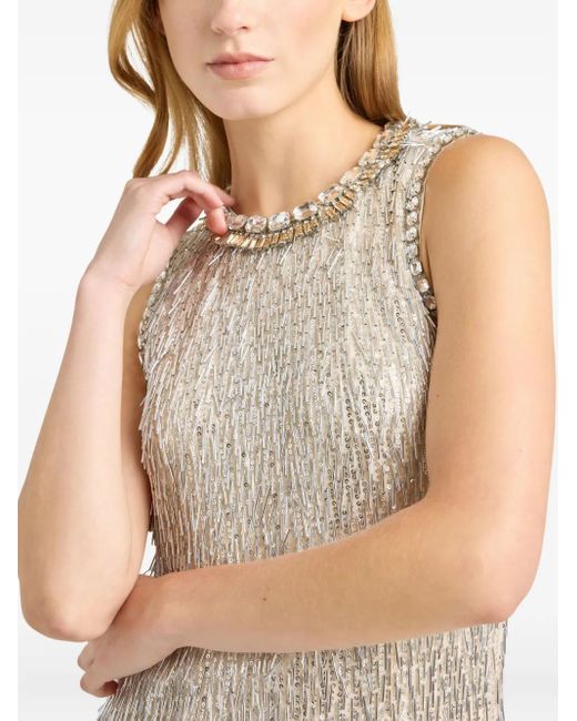 Vestido midi Izara Cinq À Sept de color Natural