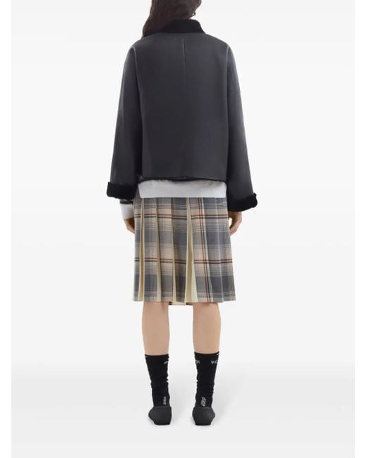 Marni Omkeerbare Lammy Coat in het Black