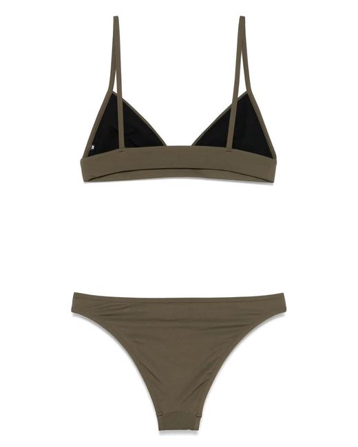 Balmain Green Logo-Appliqué Bikini