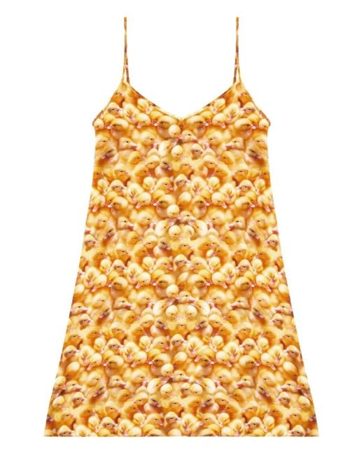Vestido midi D-Ulcet DIESEL de color Yellow