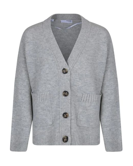 SELECTED Button-up Cardigan Gray