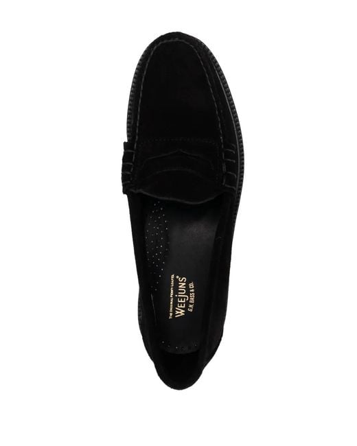 G.H.BASS Black Weejuns 90S Larson Penny Loafers for men