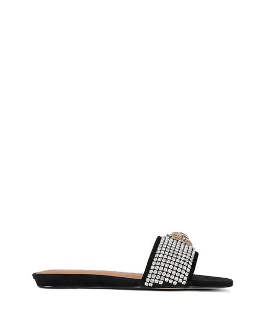 Kurt Geiger White Kensington Embellished Slides