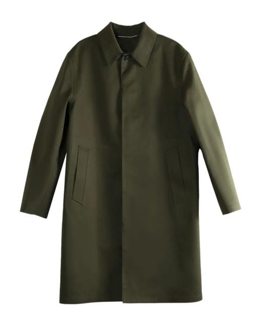 メンズ Saint Laurent Buttoned Flap-pocket Coat Green