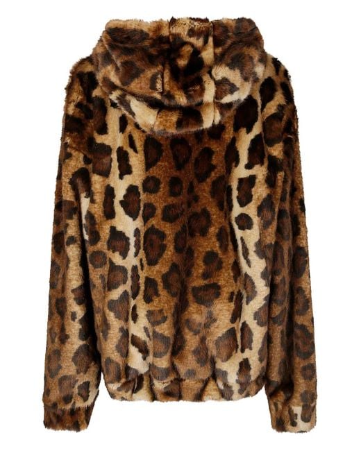 Jejia Brown Leopard-Print Hoodie