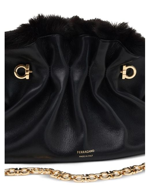 Borsa A Spalla Gancini Piccola di Ferragamo in Black