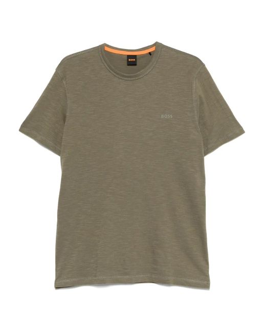 T-Shirt Con Logo di Boss in Green da Uomo