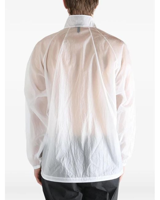 Goldwin White Sheer Raglan-Sleeve Jacket