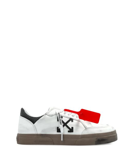 Off-White c/o Virgil Abloh White Vulcanized Low Leather Sneakers for men