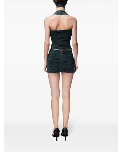 Area Black Heart Ruched Halter Top