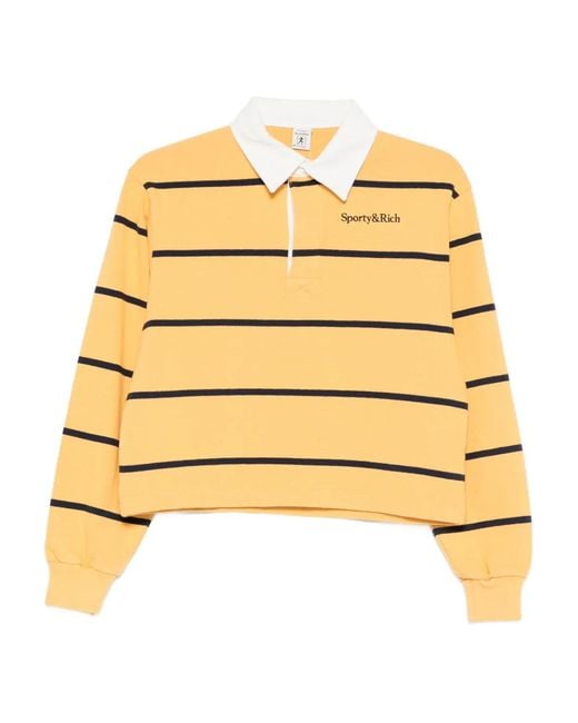 Polo A Righe di Sporty & Rich in Metallic