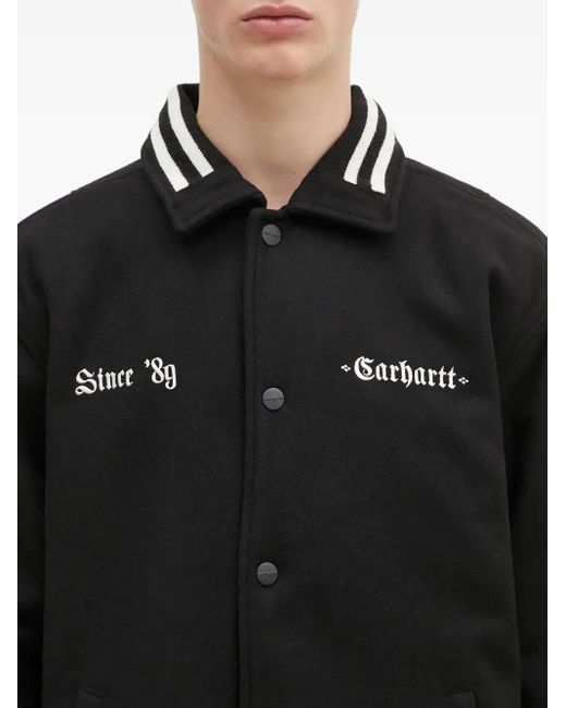 Carhartt Black Embroidered Coach Jacket for men