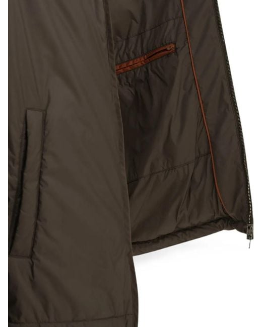 Herno Brown High-Neck Padded Jacket for men