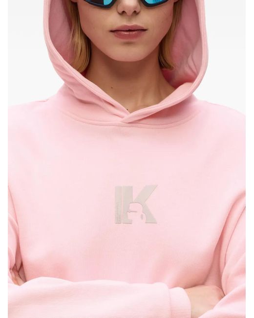 Karl Lagerfeld Pink Logo Hoodie