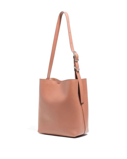 Bimba Y Lola White Medium Carlino Buckle Leather Shoulder Bag