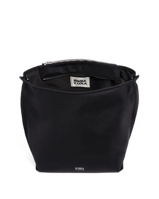 Bimba Y Lola Black Umhängetasche mit Logo-Print