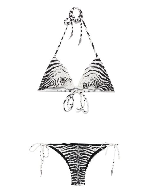 Roberto Cavalli ゼブラプリント ビキニ White