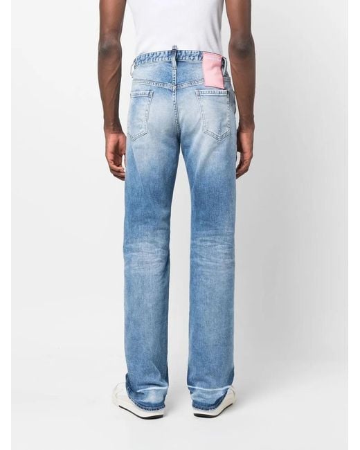 DSquared² Straight Jeans in het Blue voor heren