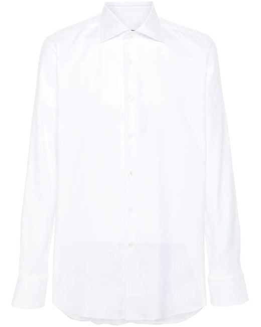 Canali White Twill Shirt for men
