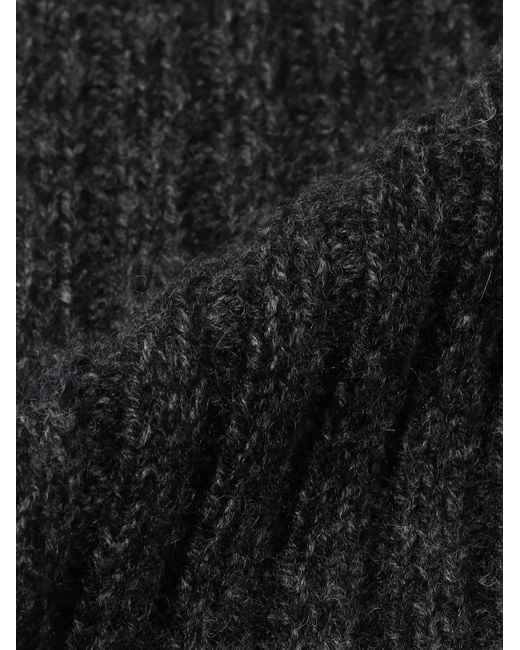 James Perse Black Textured Scarf