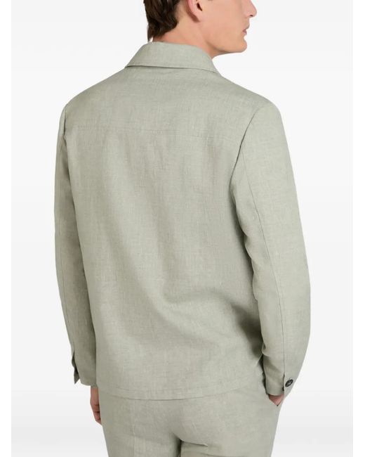 Slowear Gray Pocket Shirt Jacket for men