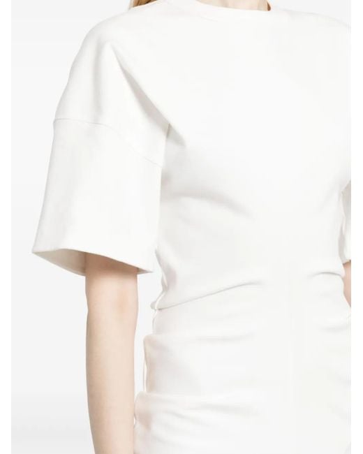 Alexander Wang White Draped Jersey Minidress